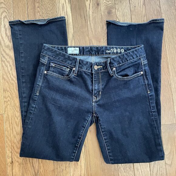 GAP Curvy Profile Bootcut Jeans Sz 29 Dark Wash Cotton Blend Stretch Preppy - Picture 4 of 8